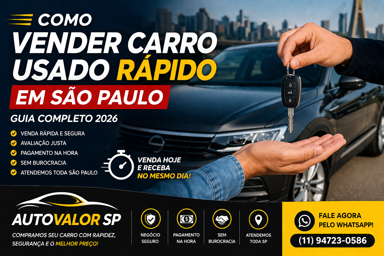 Como vender carro usado rápido em São Paulo